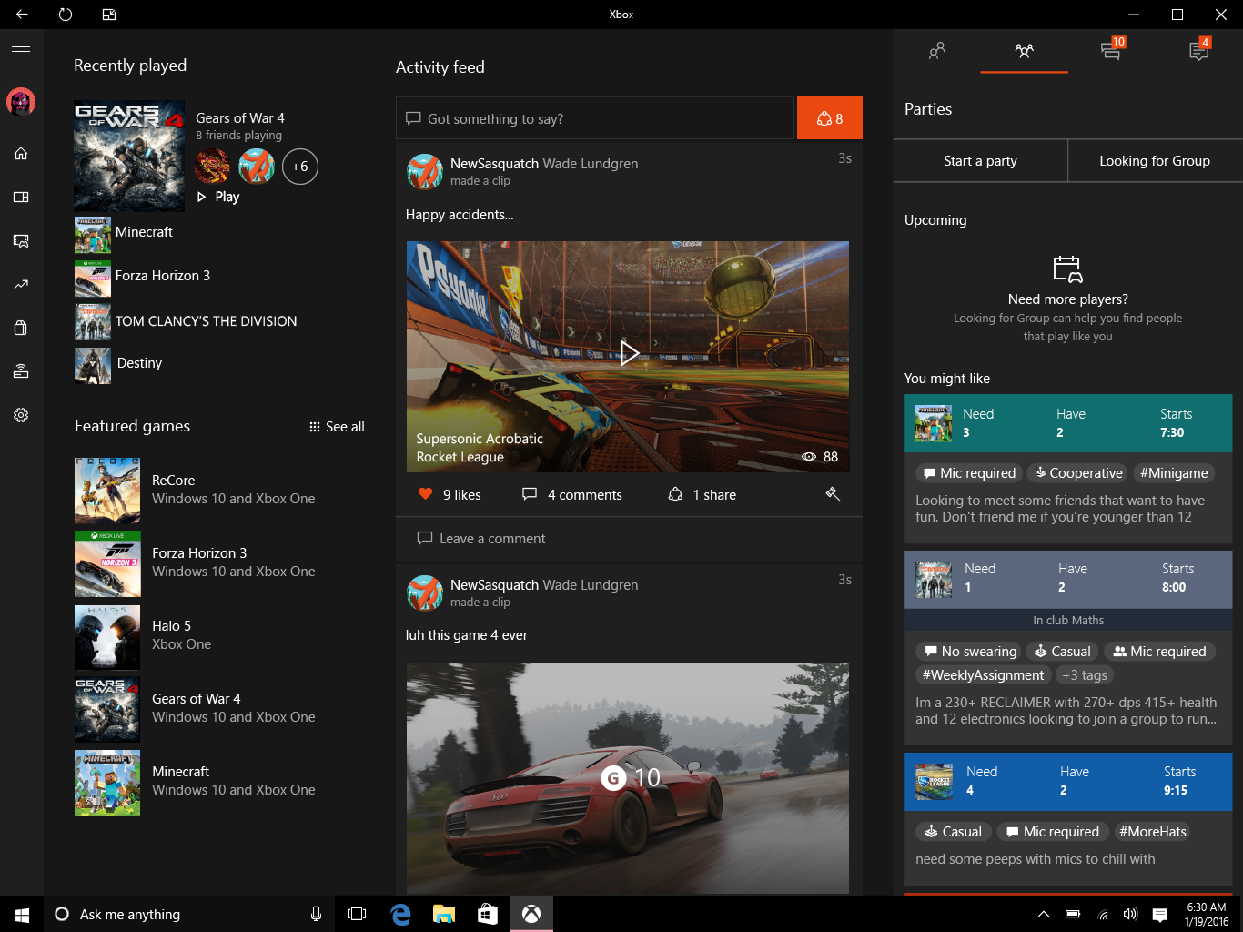 Looking for Group on Xbox App on PC