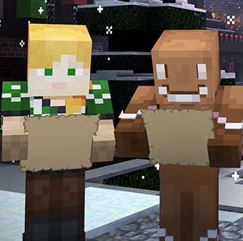 Minecraft Windows 10 Edition holiday Skins Pack Poster