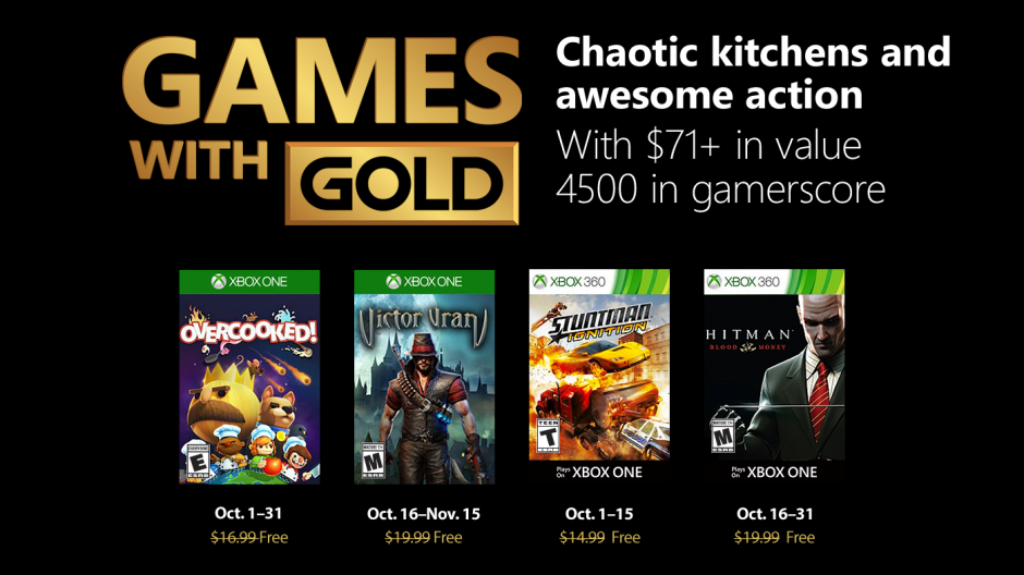Games with Gold October 2018 Hero Image