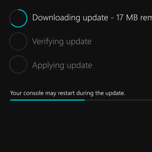 System Update Screenshot on Xbox One