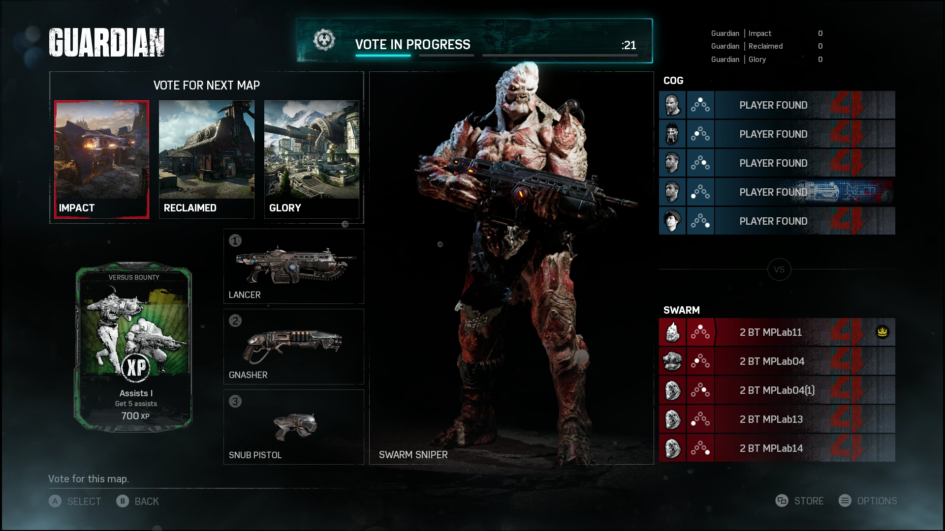 Gears 4 Competitive Lobby