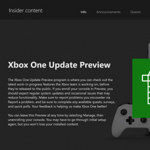 System Update Preview Screen