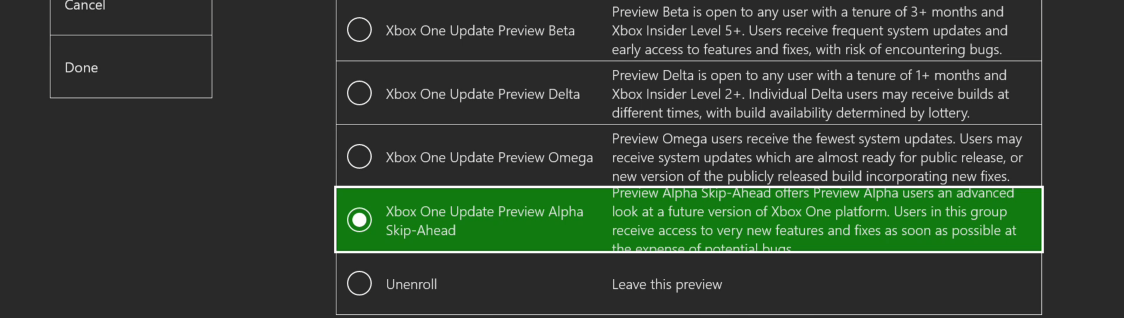 Alpha - Skip Ahead Ring