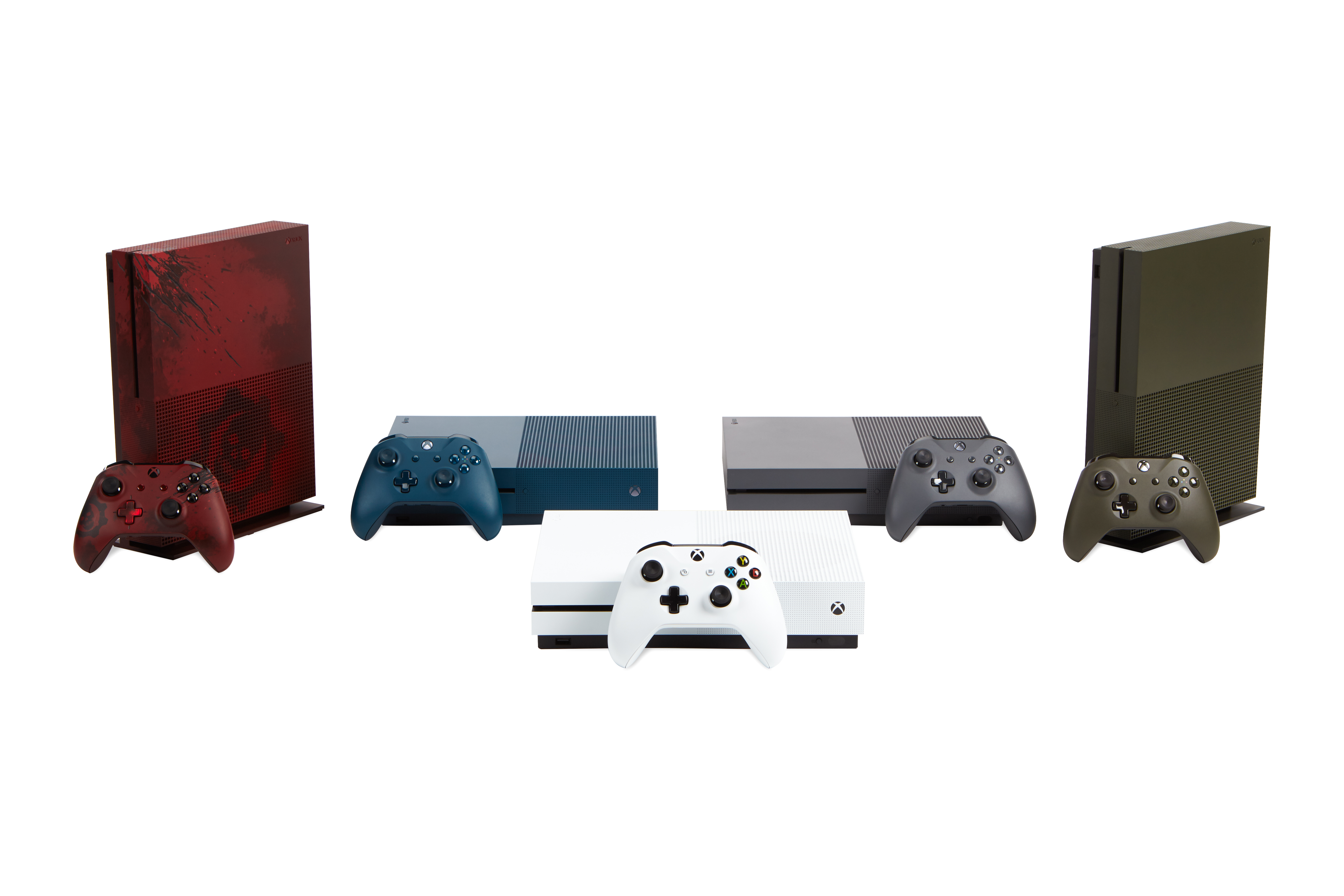 Picture of various Xbox One S consoles available this holiday