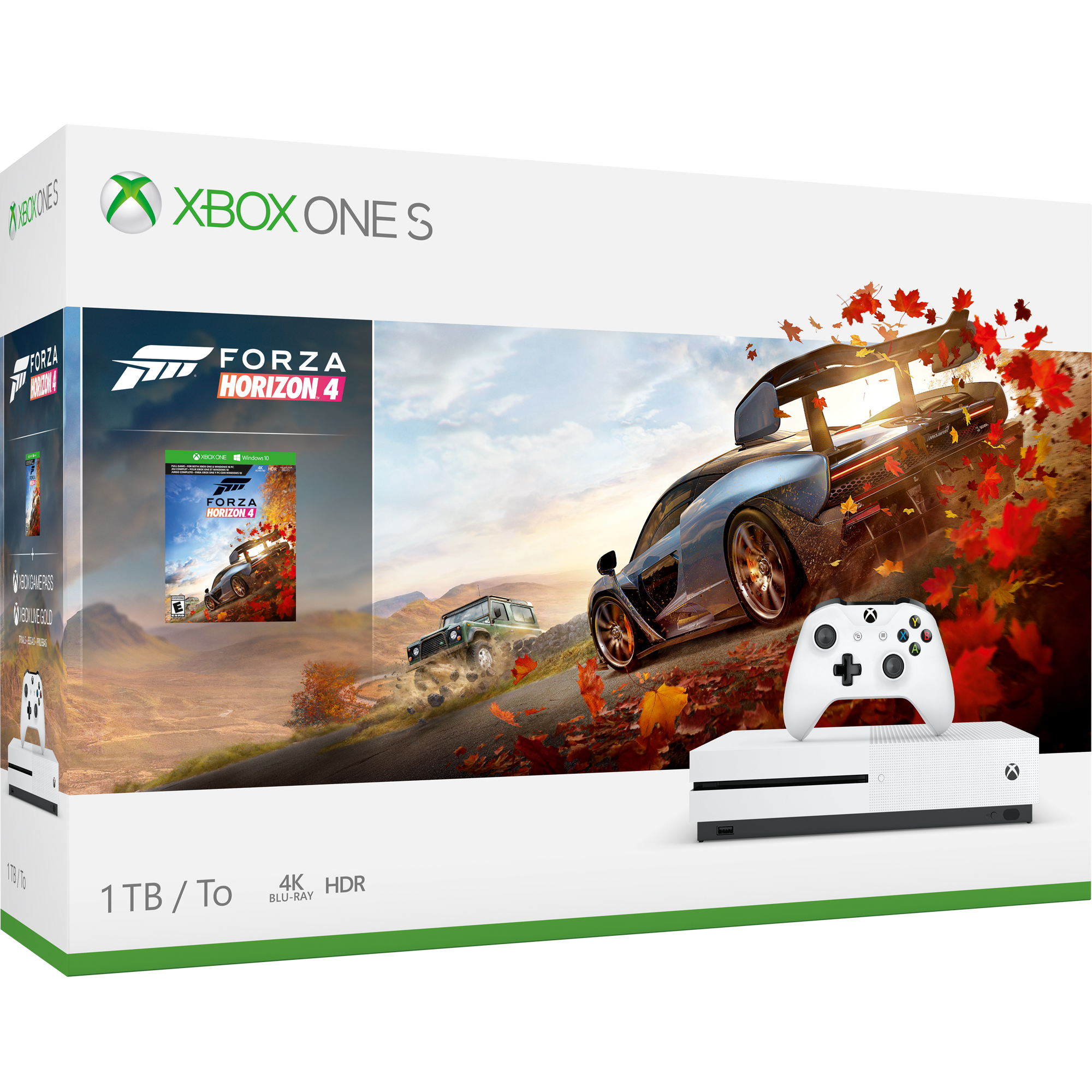 Xbox One S Forza Horizon 4 Bundle Front Angle Box Shot
