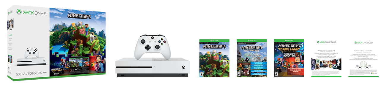 Xbox One S Minecraft Complete Adventure Bundle