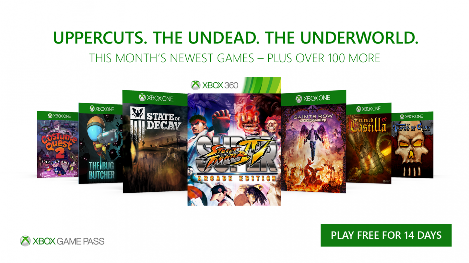 Xbox Game Pass October 2017 Hero Image