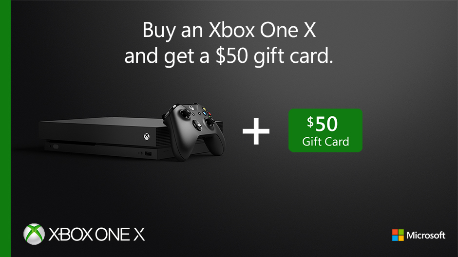 Xbox One X May Gift Card Hero Image