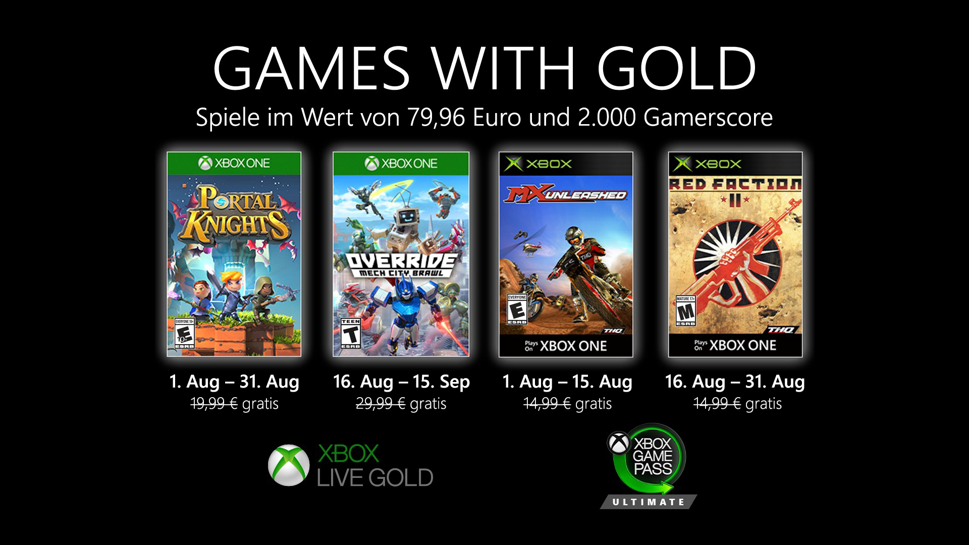 Games with Gold: Diese Spiele gibt es im August gratis HERO