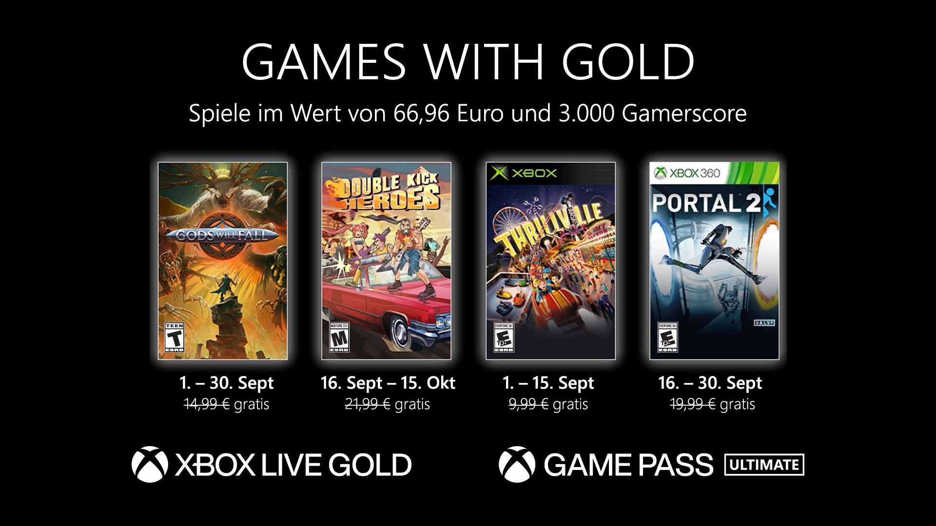 Games with Gold: Diese Spiele gibt es im September gratis HERO
