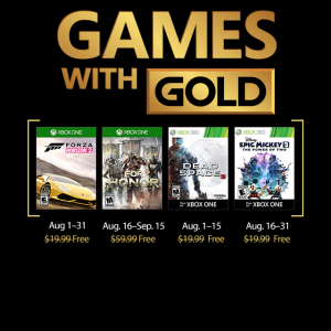 Games with Gold August