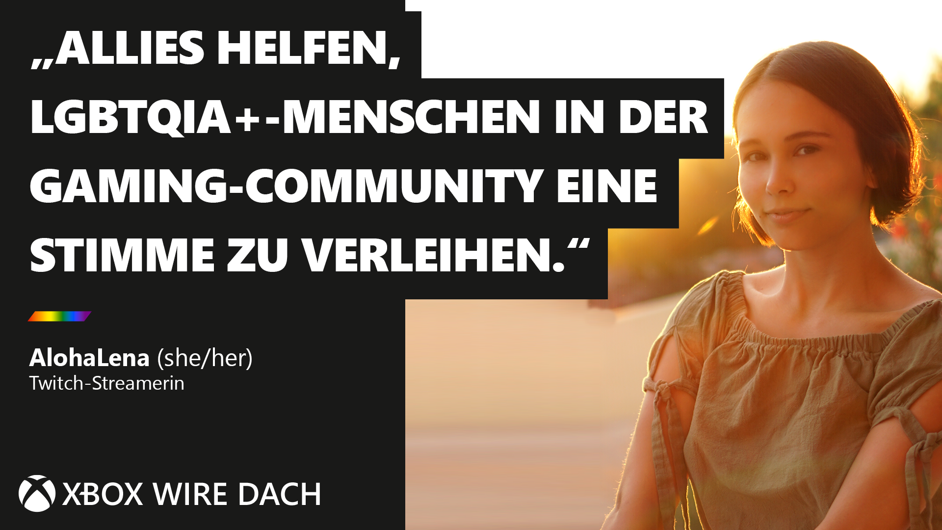 #WeAreAllGaming Staffel 5: Wie kann die LGBTQIA+-Community unterstützt werden? Streamerin AlohaLena hätte da eine Idee