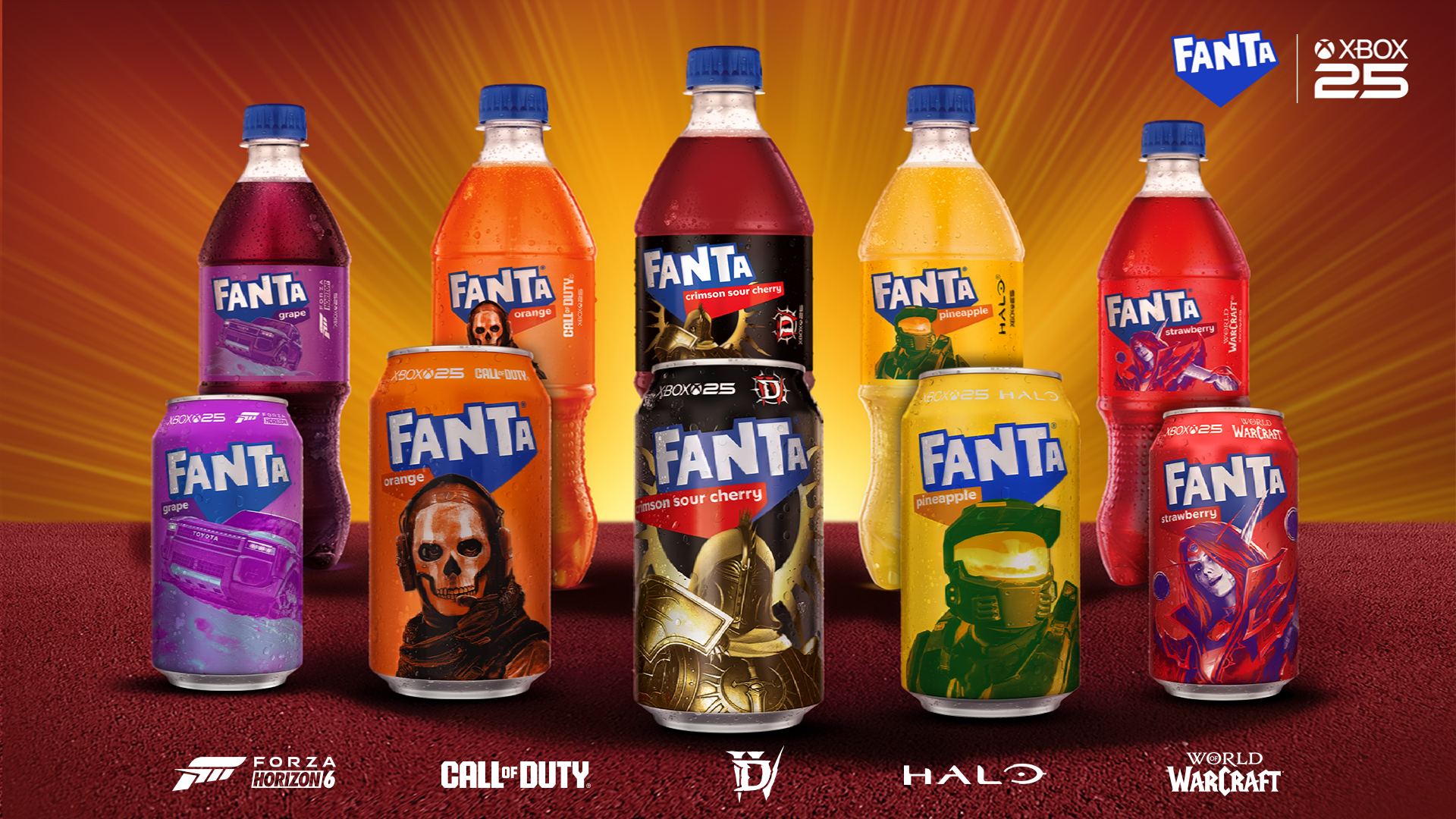 Xbox and Fanta Unveil Anniversary Collaboration with Gaming-Themed Beverages