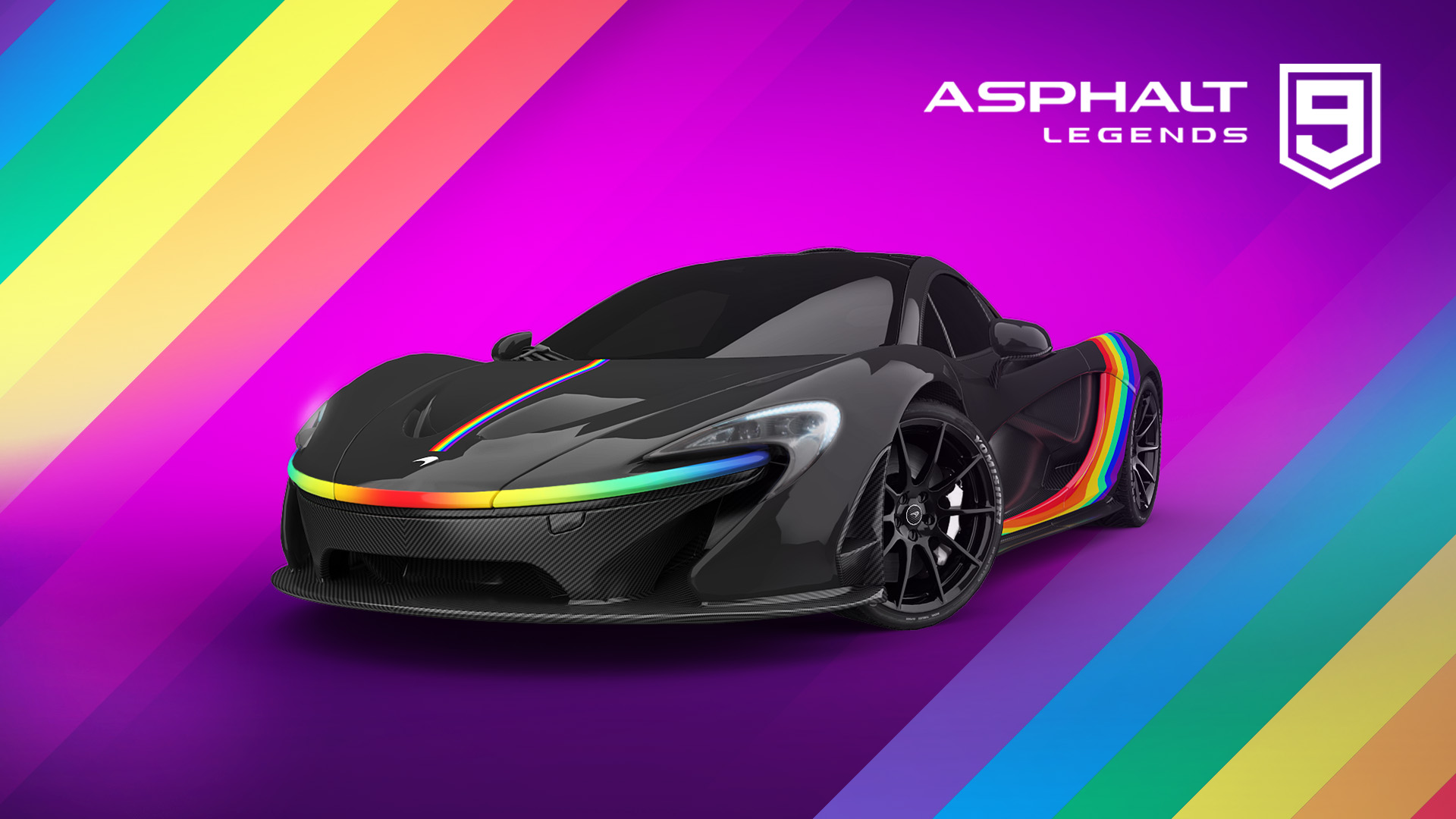 McLaren P1 na bandeira do orgulho