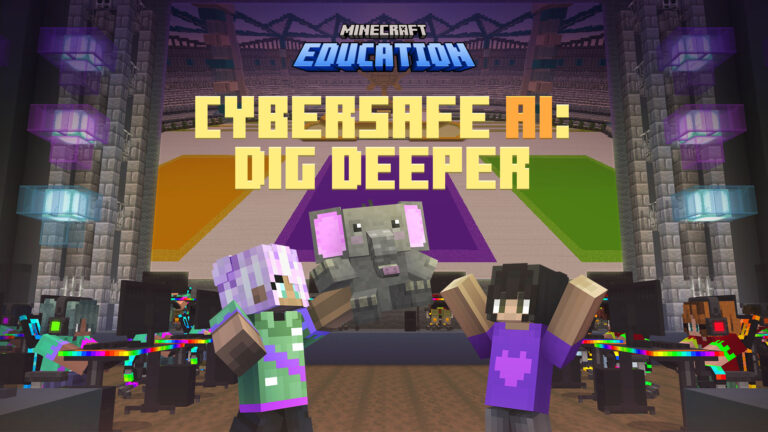 imagem do DLC Cybersafe AI: Dig Deeper de Minecraft