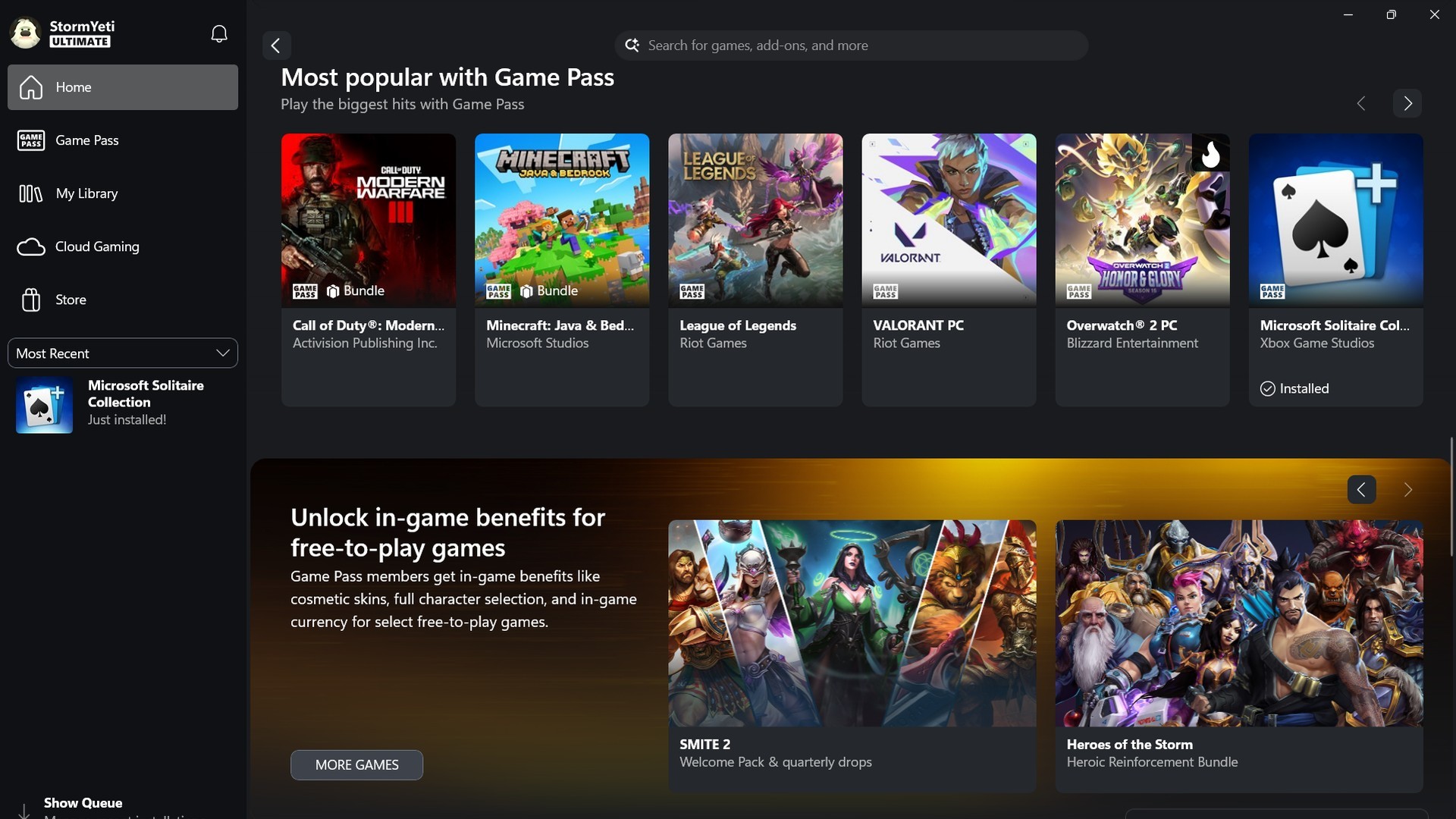 Imagem do App Xbox para PC