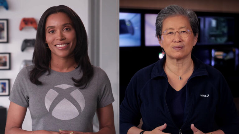 Imagem de Sarah Bond, preseidente de Xbox, e Lisa Su, CEO da AMD