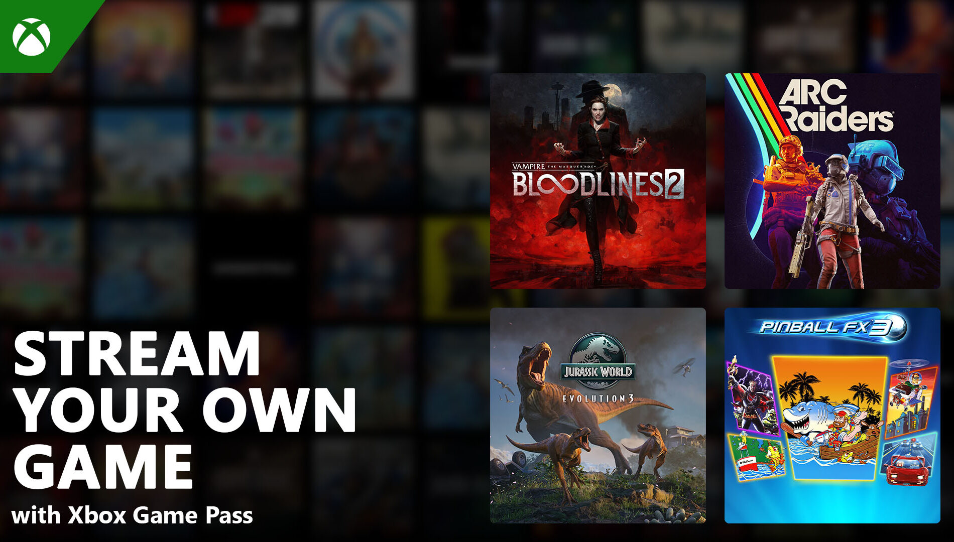 Imagem da função Transmita Seu Próprio Jogo