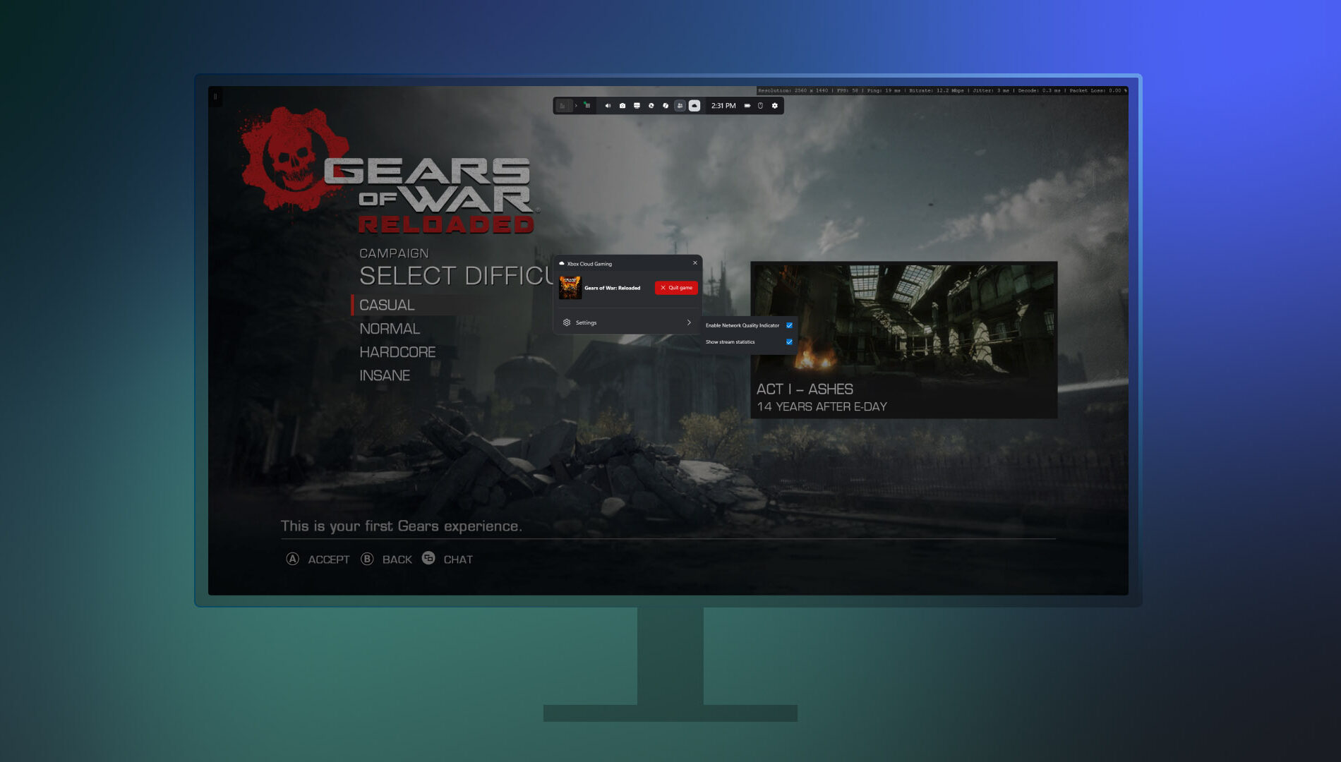 Imagem Tela de Seleção Gears of War