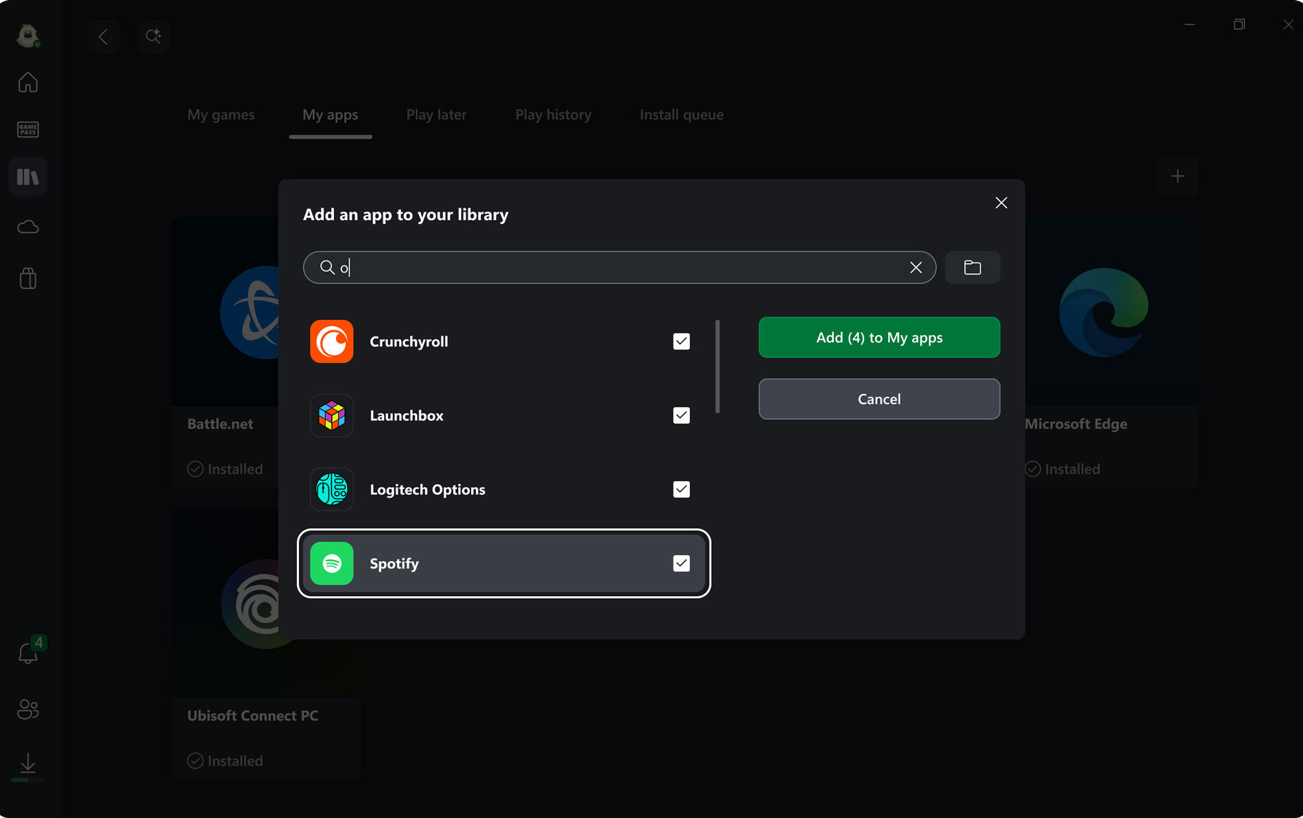 Изображение обновления ROG Xbox Ally, демонстрирующее единую библиотеку игр