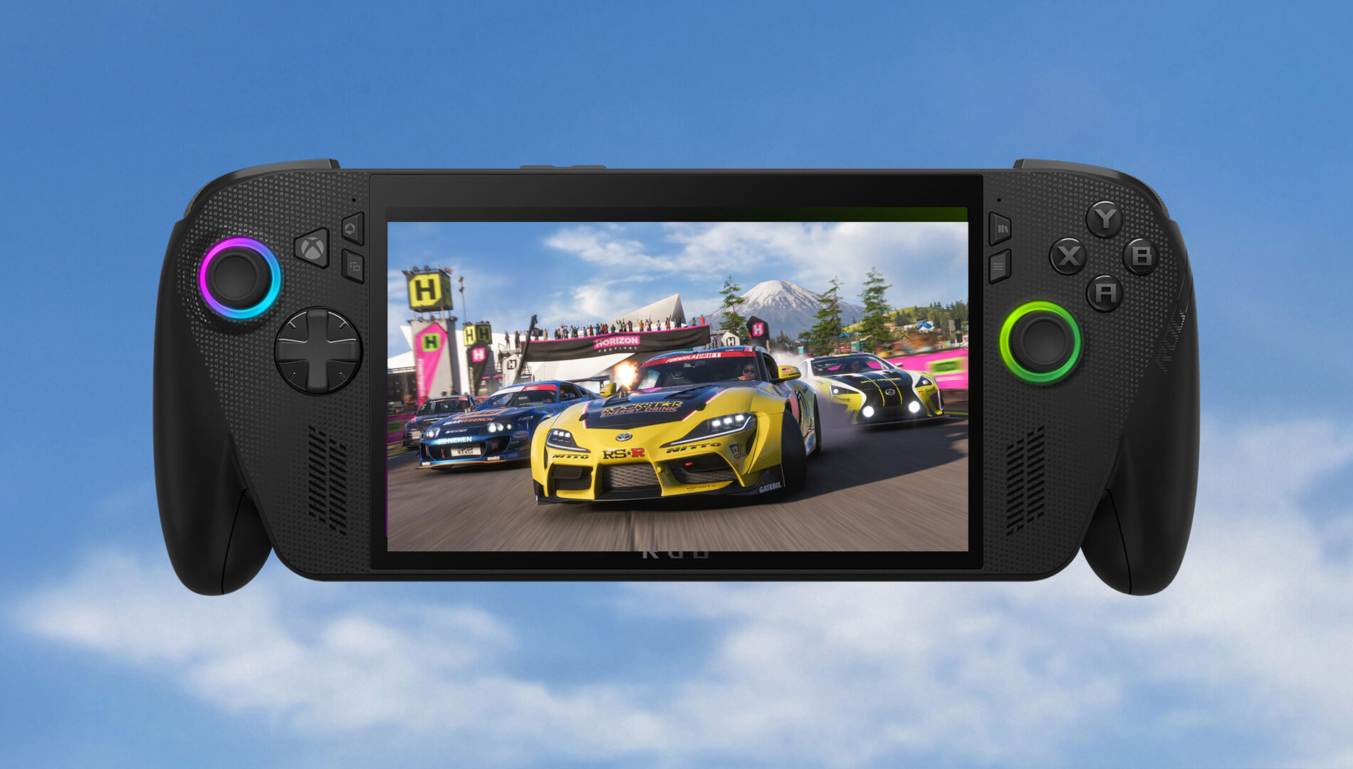 Изображение игры Forza Horizon, запущенной на ROG Xbox Ally