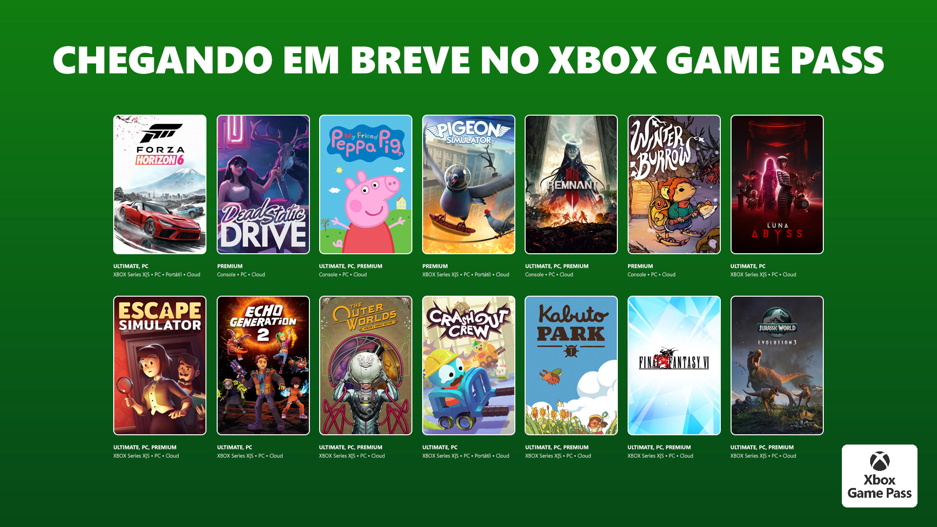 Através do Xbox Wire, a Microsoft divulgou os novos jogos que chegarão no catálogo do Game Pass para Console, xCloud e PC em maio.