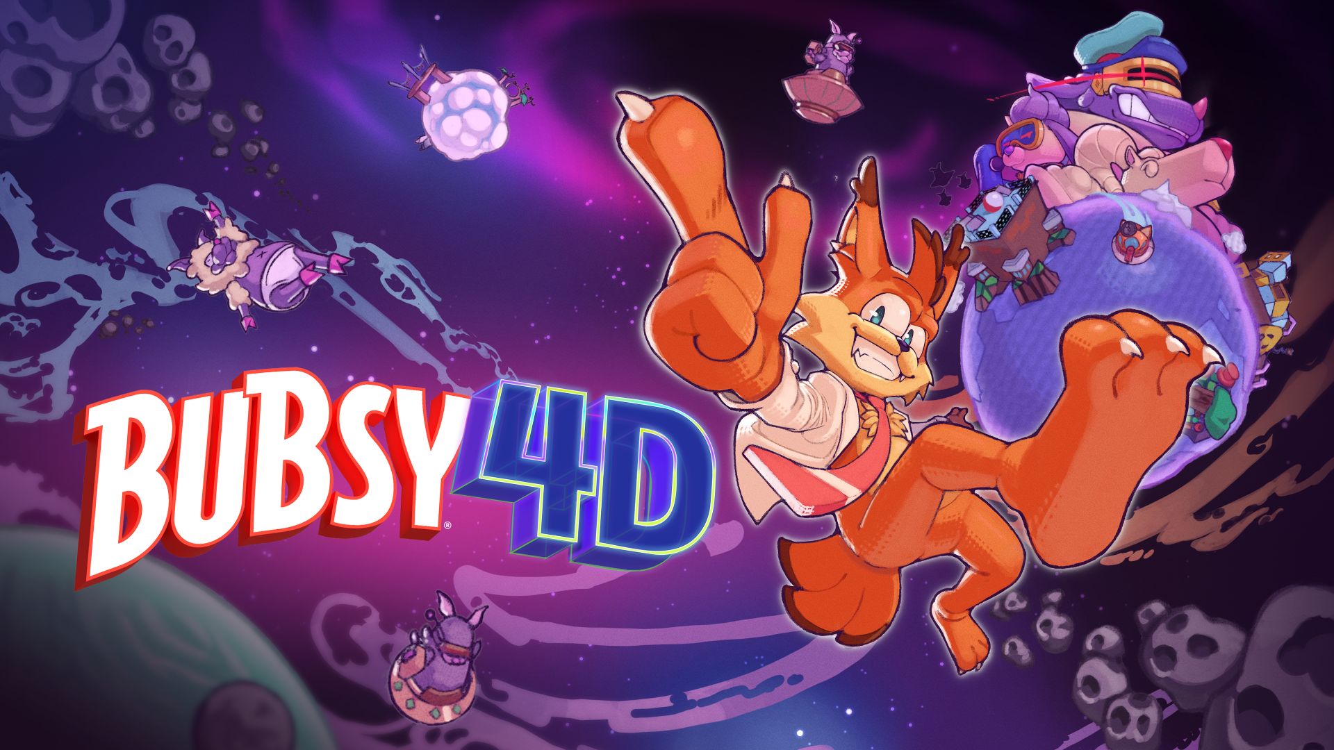 Imagem do jogo Bubsy 4D