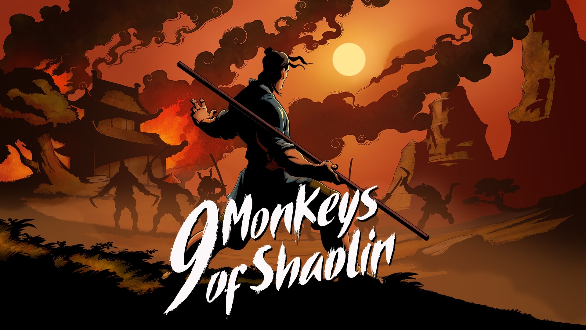 Баннер игры 9 Monkeys of Shaolin