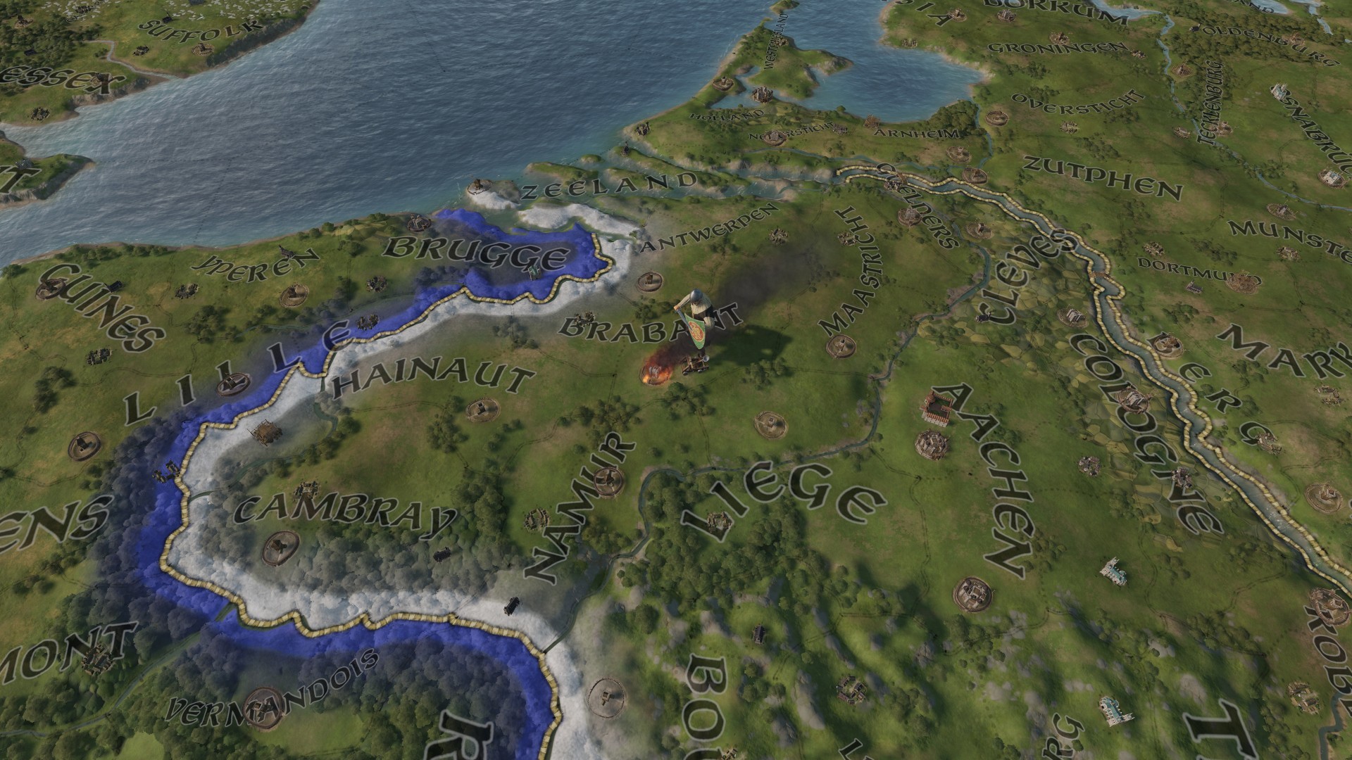 Карта Франции Снимок экрана игры Crusader Kings III