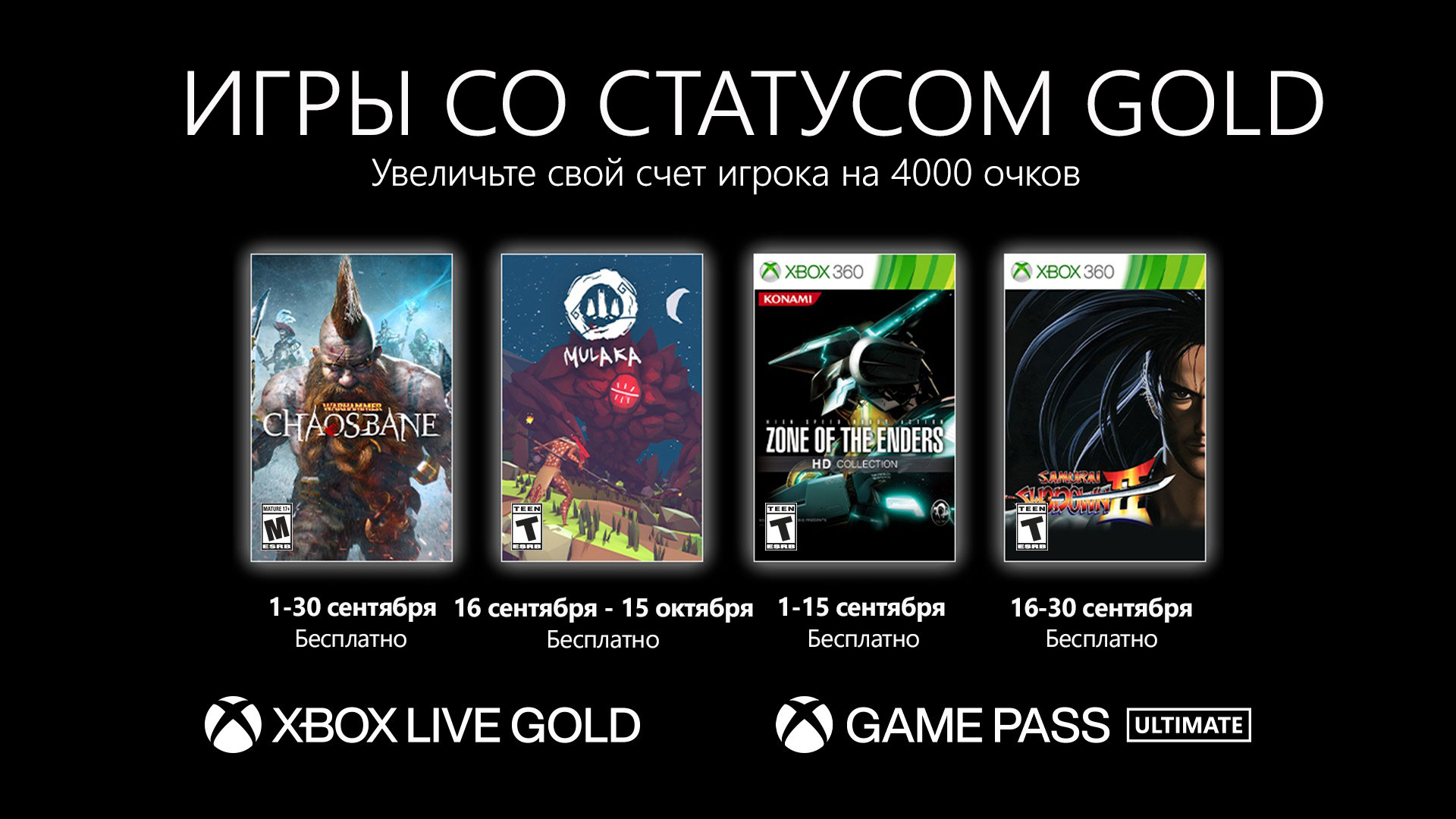Обложки Игр со статусом Gold на сентябрь 2021 года