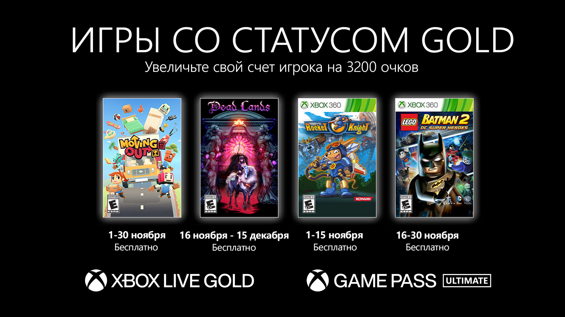 Обложки игр со статусом Gold на ноябрь 2021 года