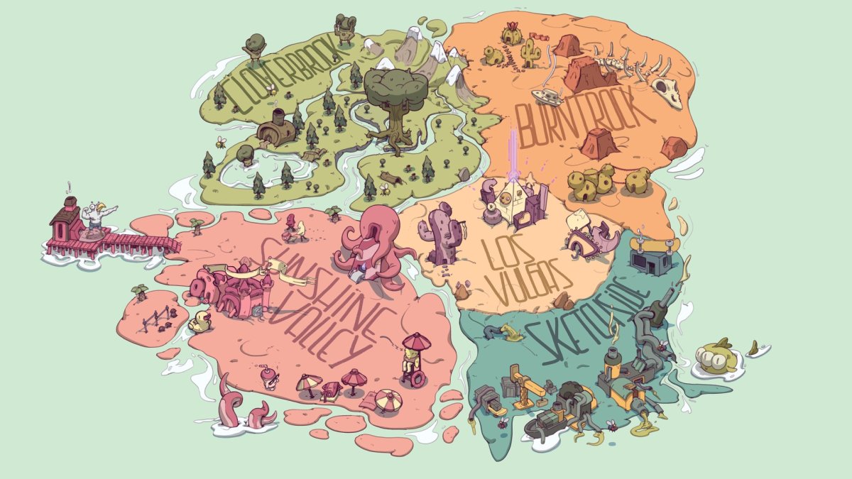 Карта мира OlliOlli World